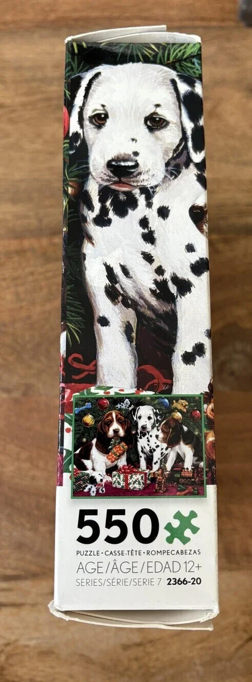 Ceaco Jingle Pups Jigsaw Puzzle 550 Pieces Dogs Christmas 24x18 Made In USA